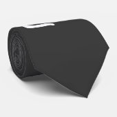 Frankenkitty Krawatte -- Weiß auf dunkelstem Grau (Gerollt)