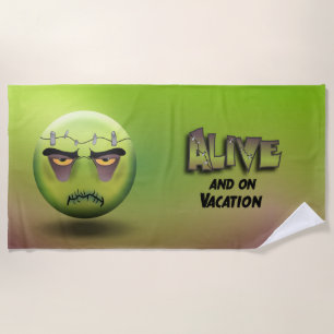 Frankenmoji Strandhandtuch
