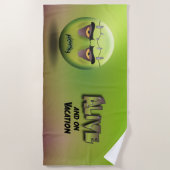 Frankenmoji Strandhandtuch (Vorderseite)