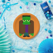Frankenmonster Halloween-Kleid Pappteller (Party)