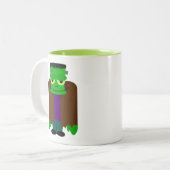 Frankenmonster Halloween-Kleid Zweifarbige Tasse (Vorderseite Links)