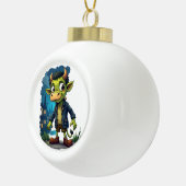 Frankenmoo Keramik Kugel-Ornament (Rechts)