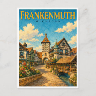 Frankenmuth Michigan Bayerisches Dorf GeoSaga Postkarte