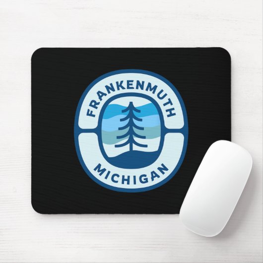 Frankenmuth Michigan Mi Retro Winter Forest Souven Mousepad (Mit Mouse)