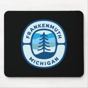 Frankenmuth Michigan Mi Retro Winter Forest Souven Mousepad