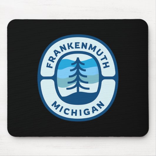 Frankenmuth Michigan Mi Retro Winter Forest Souven Mousepad (Vorne)