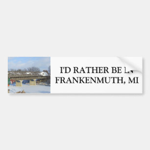 Frankenmuth Michigan überdachte Brücke Autoaufkleber