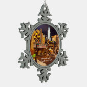 Frankenmuth Schneeflocke-Verzierung 1 Schneeflocken Zinn-Ornament (Links)