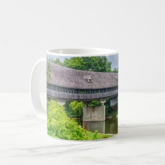 Frankenmuths Covered Bridge Coffee Tasse (Vorderseite Links)