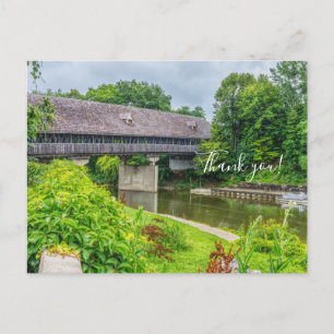 Frankenmuths Covered Bridge Danke Postcard Postkarte