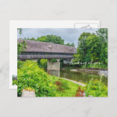 Frankenmuths Covered Bridge Denken Sie an Sie Postkarte (Vorne/Hinten)