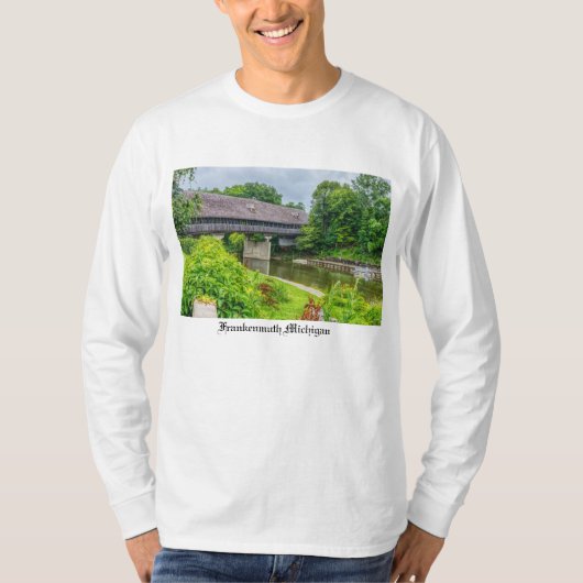 Frankenmuths Covered Bridge Long Sleeve T - Shirt (Vorderseite)