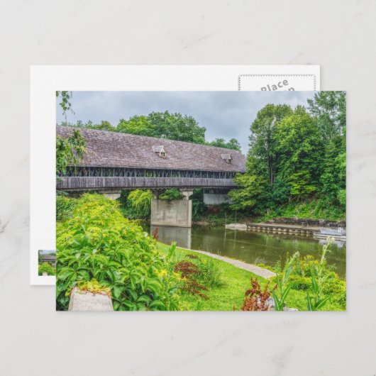 Frankenmuths Covered Bridge Postcard Postkarte (Vorne/Hinten)