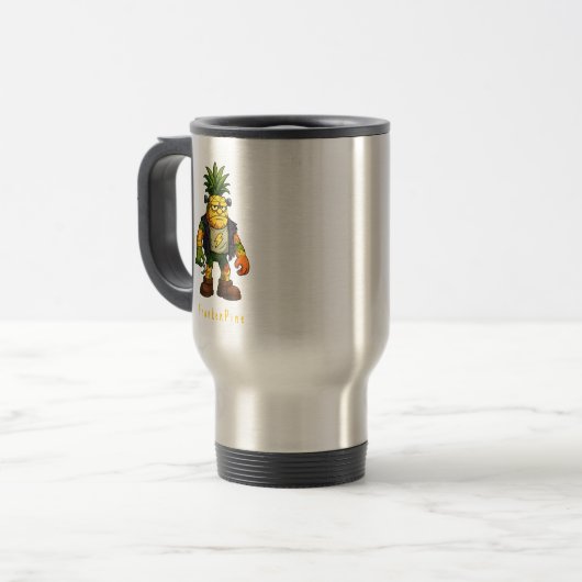 FrankenPine Travel Mug - Ananas Empire Reisebecher (Vorderseite Links)
