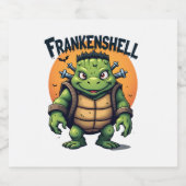 Frankenshell Turtle Schaumweinetikett (Einzelnes Label)