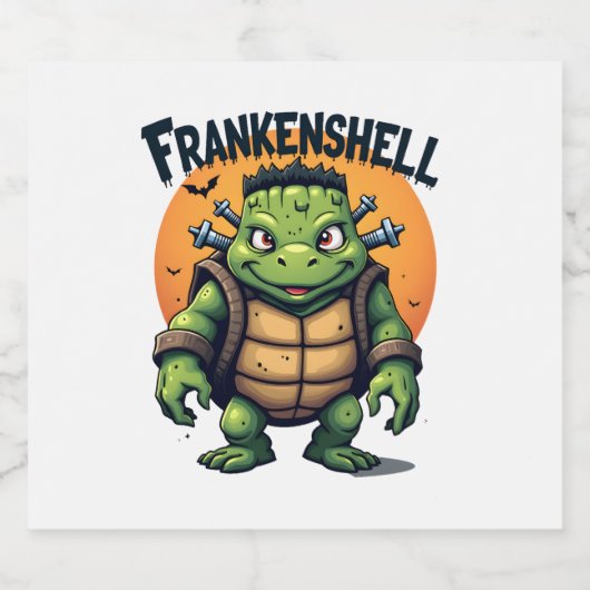 Frankenshell Turtle Schaumweinetikett (Einzelnes Label)