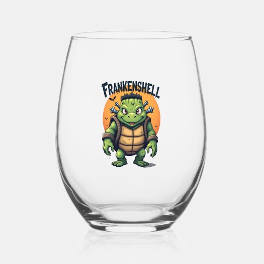 Frankenshell Turtle Weinglas Ohne Stiel (Vorderseite)