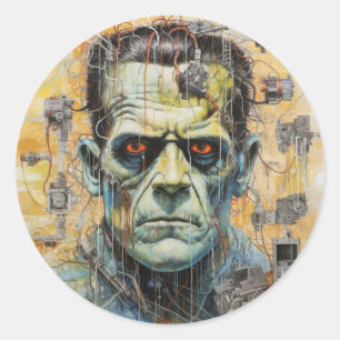 Frankenstei Runder Aufkleber