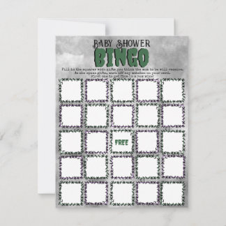 Frankenstein Baby Shower Bingo Game Mitteilungskarte