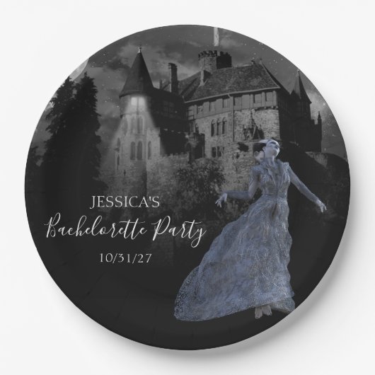 Frankenstein-Bachelorette Halloween Pappteller (Vorderseite)