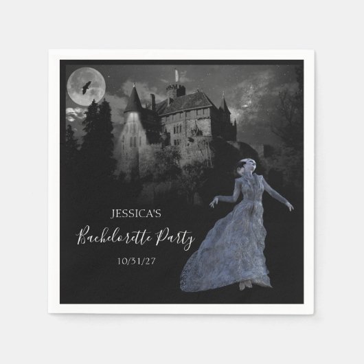 Frankenstein-Bachelorette Halloween Serviette (Vorderseite)