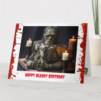 Frankenstein Birthday Card Karte