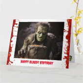 Frankenstein Birthday Card Karte (Gelbe Blume)