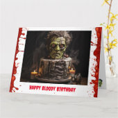 Frankenstein Birthday Card Karte (Gelbe Blume)