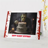 Frankenstein Birthday Card Karte (Gelbe Blume)