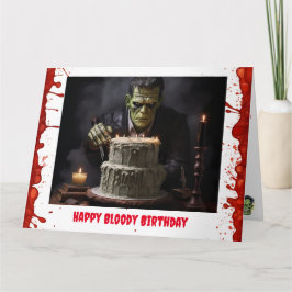 Frankenstein Birthday Card Karte