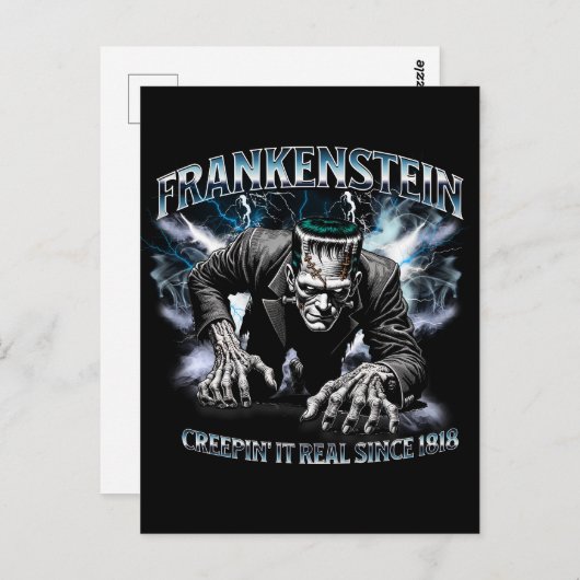 Frankenstein Bootleg Style Postcard Postkarte (Vorne/Hinten)