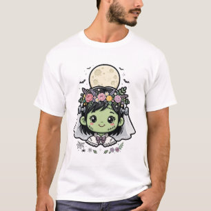 Frankenstein Braut Monster Halloween Kunst T-Shirt
