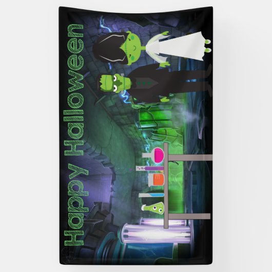 Frankenstein & Bride Banner (Vertikal)