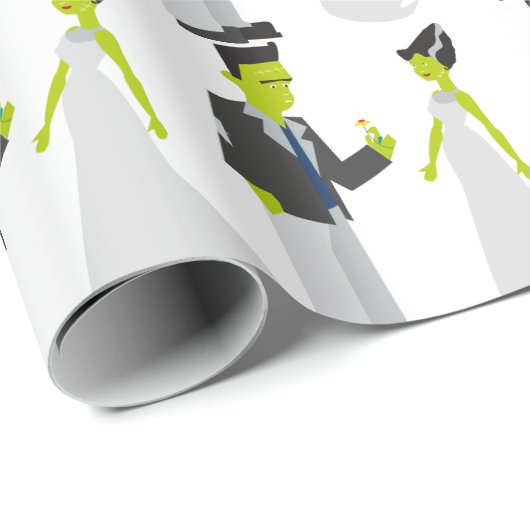 Frankenstein & Bride Geschenkpapier (Rolleneckpunkt)