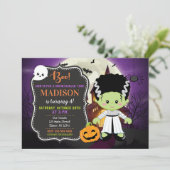 Frankenstein Bride Halloween - Einladung (Stehend Vorderseite)