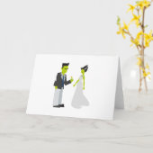 Frankenstein & Bride Karte (Gelbe Blume)