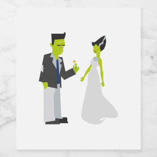 Frankenstein & Bride Weinetikett (Einzelnes Label)