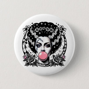 Frankenstein-Bubblegum-Monster-Halloween Button