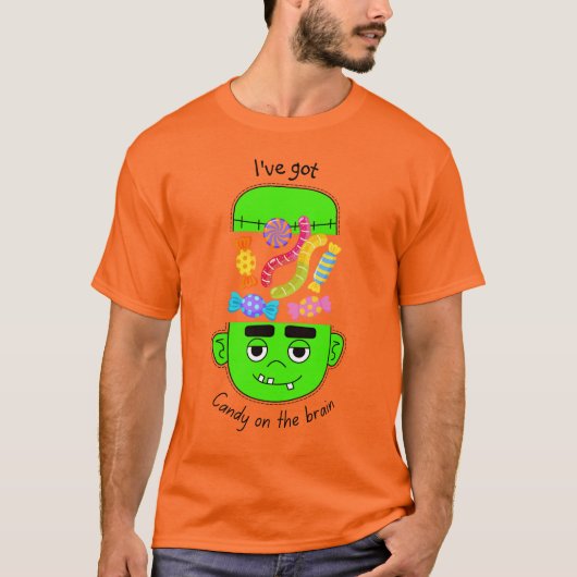 Frankenstein Candy Halloween-T - Shirt (Vorderseite)