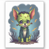 Frankenstein Chihuahua Shock Aufkleber (Vorderseite)