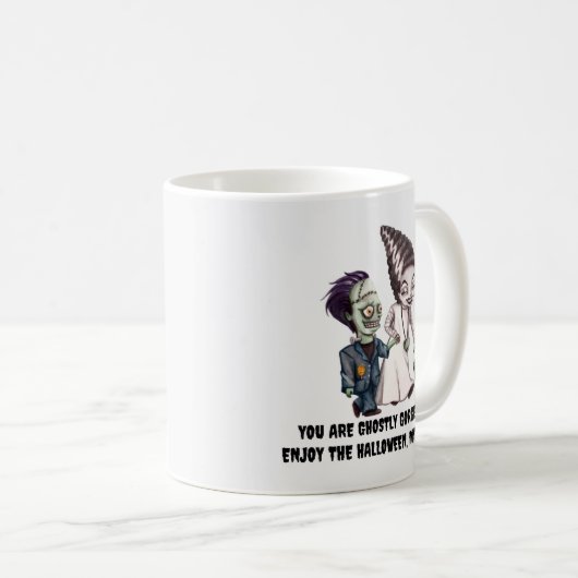 Frankenstein Couple Kaffeetasse (VorderseiteRechts)