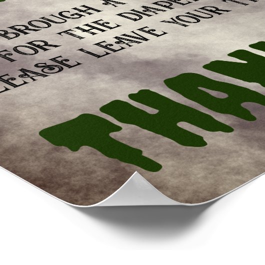 Frankenstein Diaper Raffle Poster (Ecke)