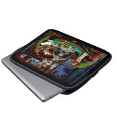 FRANKENSTEIN & DRACULAS HALLOWEEN-MONSTER-POKER LAPTOPSCHUTZHÜLLE (Vorne Knopf)