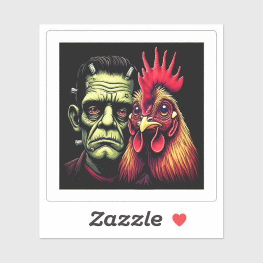"Frankenstein & Earl" Chessy Chicken Vinyl Aufkleber (Blatt)