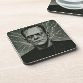 Frankenstein Electricity Art Getränkeuntersetzer (Linke Seite)