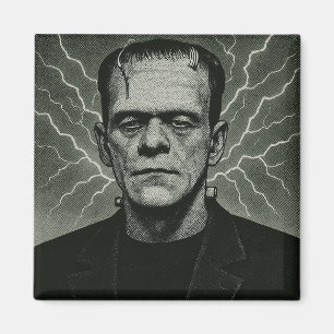 Frankenstein Electricity Art Magnet
