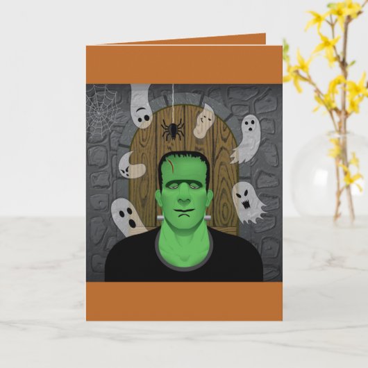 Frankenstein & Ghosts Karte (Gelbe Blume)