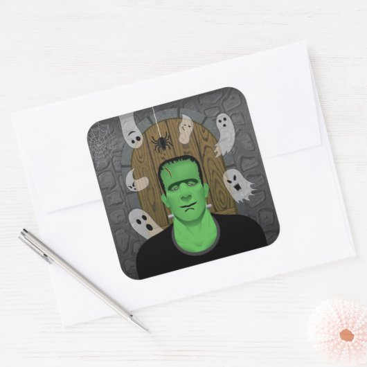 Frankenstein & Ghosts Square Sticker (Umschlag)