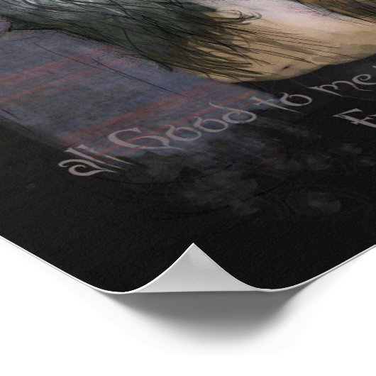 Frankenstein Good and Evil Quote Illustration Poster (Ecke)