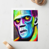Frankenstein Greeting Card Mitteilungskarte (Vorderseite/Rückseite Beispiel)